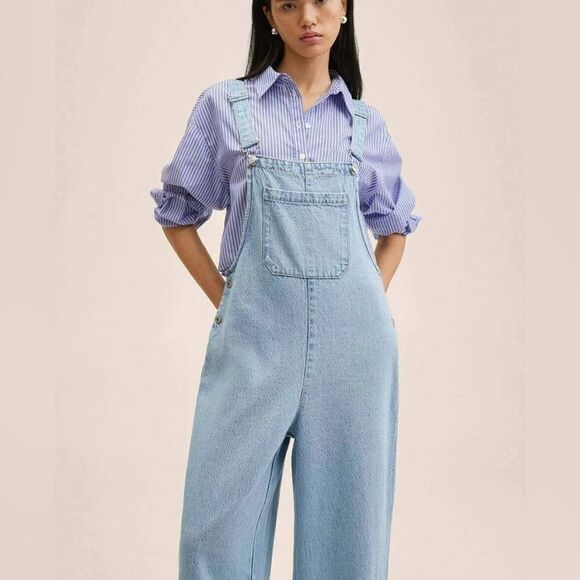 Mango Culotte Jumpsuit Romper Dungarees - Picture 5 of 8